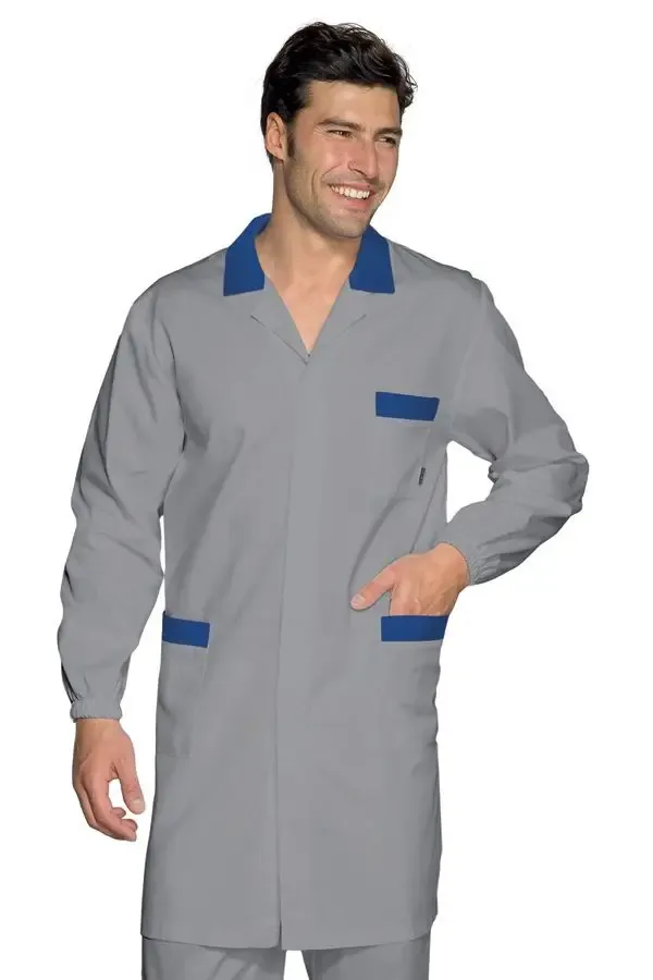 Grey Button-Front Coat – Cleaning Coat – Caretaker Coat