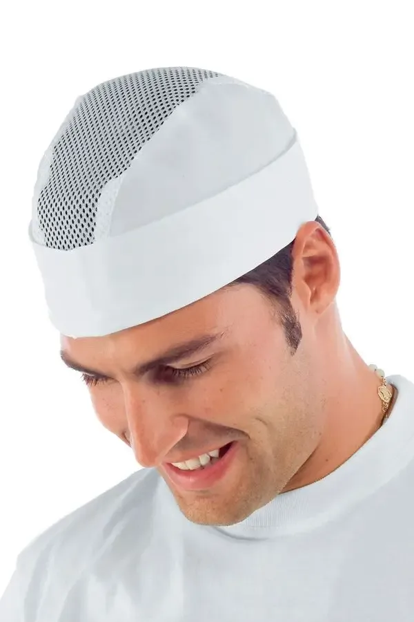White Mesh Chef Bandana