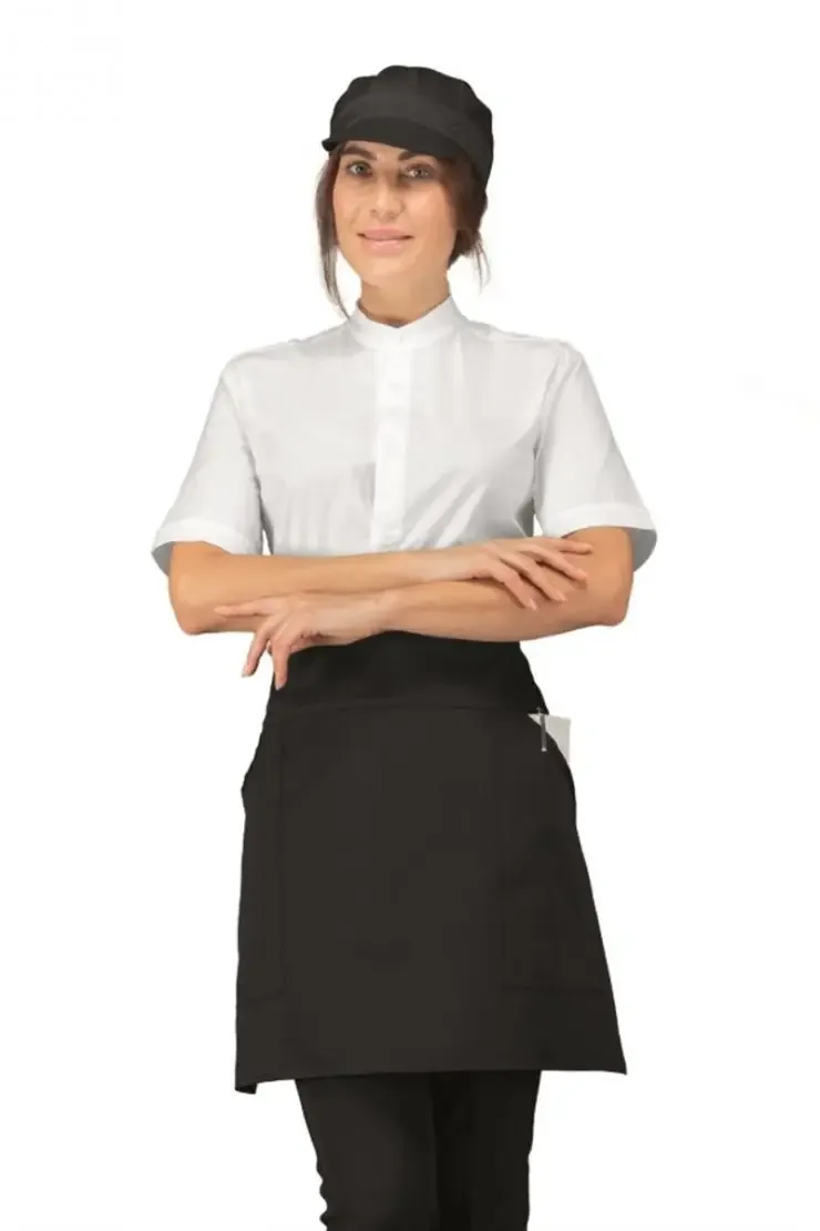 Black Waist Apron – Women’s Waiter’s Apron with Pockets
