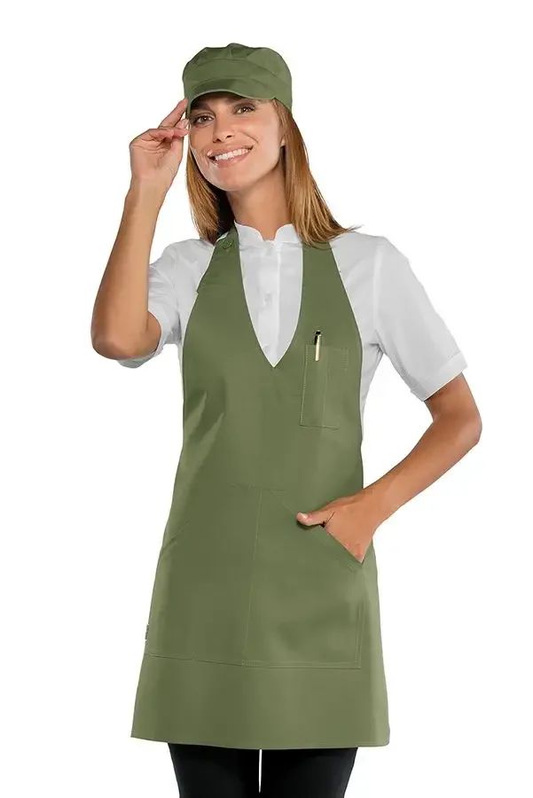 Khaki Women’s Waiter Hat and Apron Set