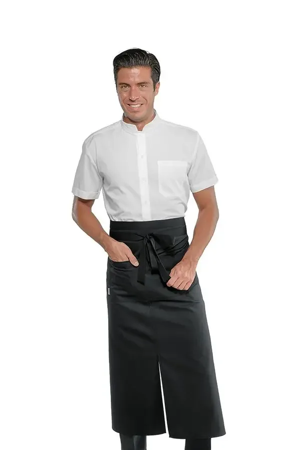 Black Men’s Split Waiter’s Apron – Men’s Waist Apron
