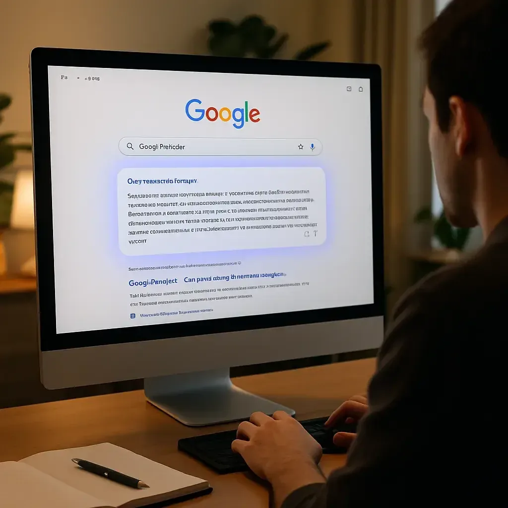 Google AI Overviews — arama sonuçlarında yapay zeka destekli özet panel görünümü