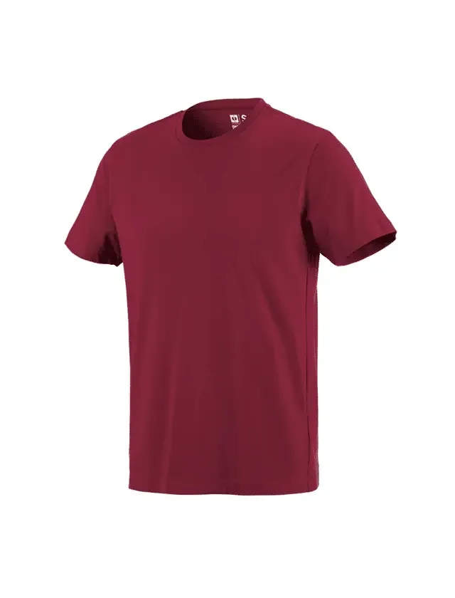 Logo Nakışlı İş Tişörtü Bordo Renk