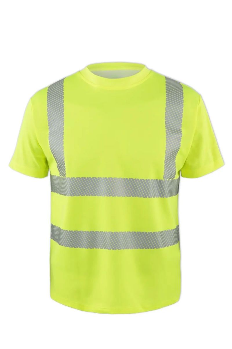 Reflektörlü Bisiklet Yaka Tişört – Neon Sarı