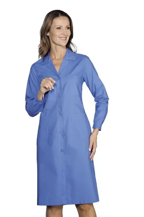 Blue Button-Up Cleaning Staff Apron – Button-Up Tea Server Apron