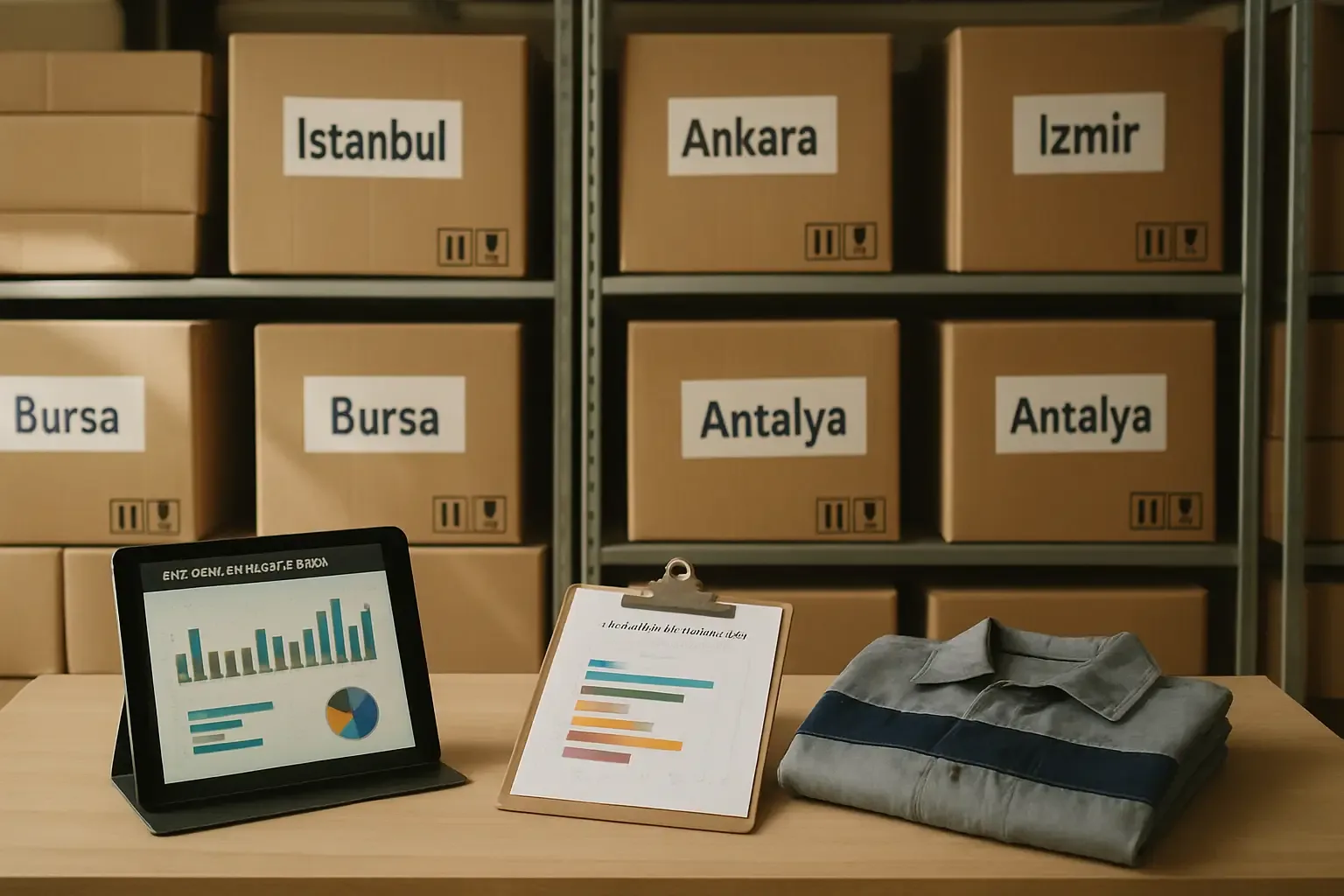 Çoklu lokasyon personel kıyafet yönetimi - zincir marka şube dağıtım merkezi koordinasyon