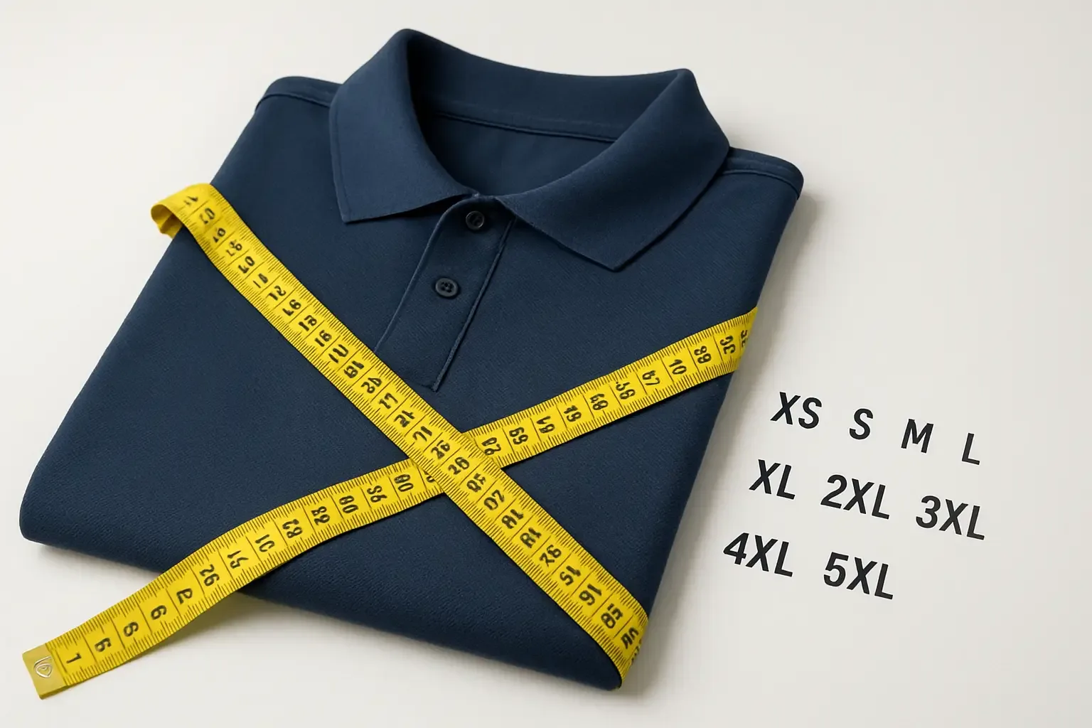İş elbisesi beden tablosu XS-5XL mezura ile ölçüm kurumsal polo tişört