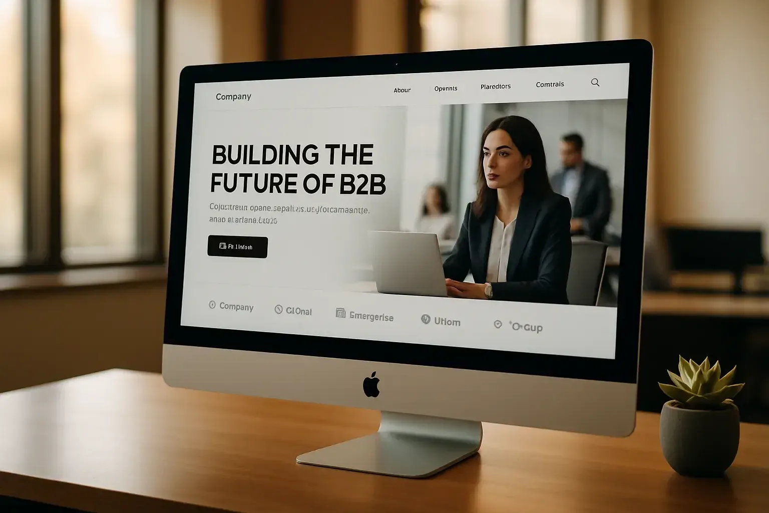 Kurumsal web sitesi tasarım örneği — modern ofis ortamında profesyonel web sayfası