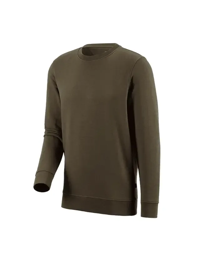 Firma Logo Baskılı Haki Sweatshirt-Khaki Sweatshirt with Company Logo
