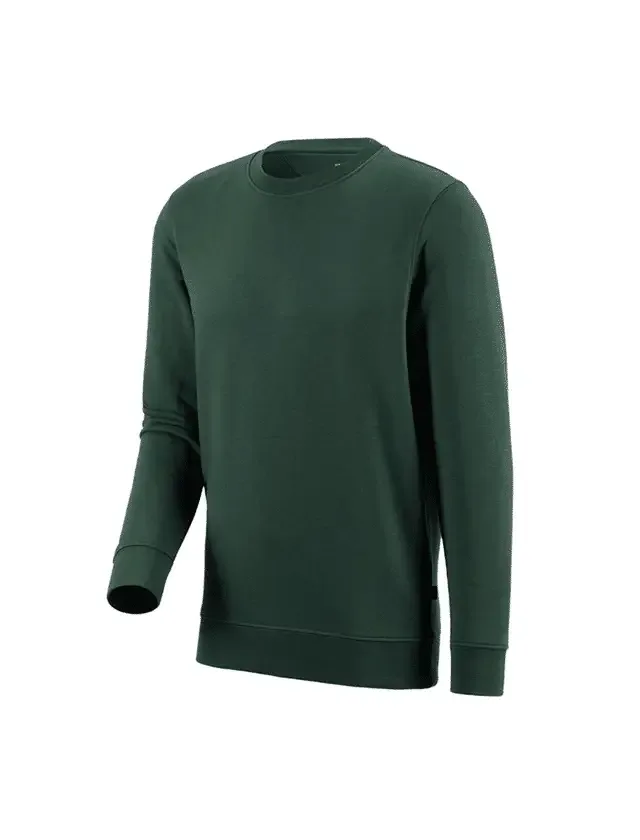 Workwear - Green Crew Neck Sweatshirt with Company Logo Print