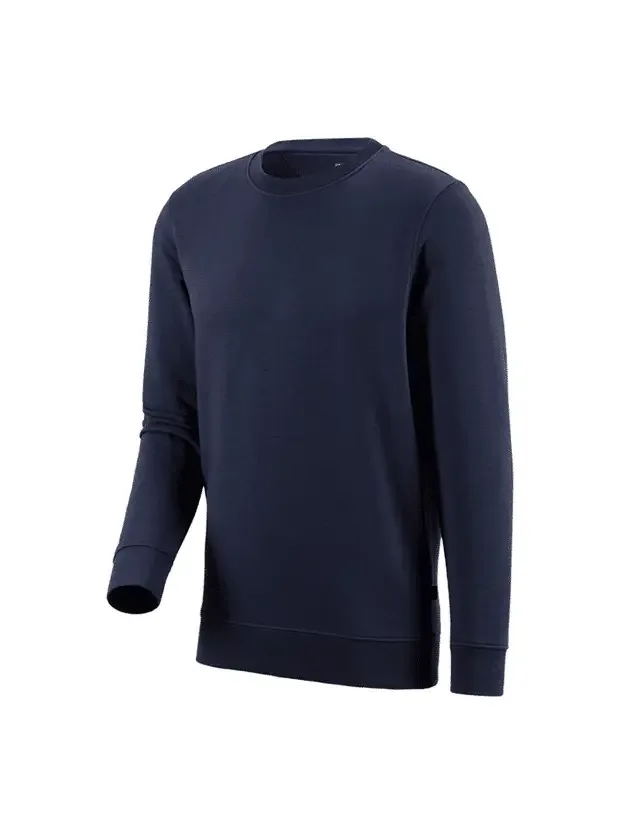 Lacivert Bisiklet Yaka Sweatshirt