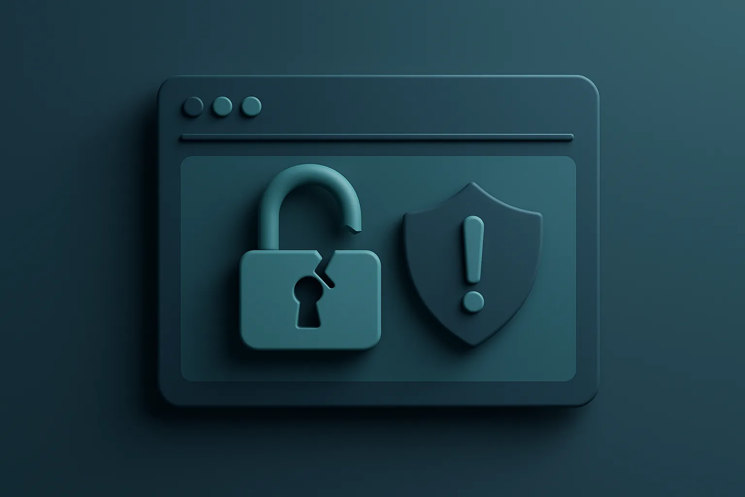 Tarayıcıda SSL sertifikası hatası veren web sitesi ve kırık kilit simgesi görseli
