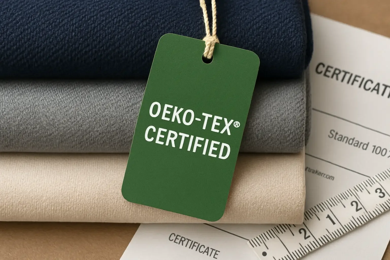 OEKO-TEX kumaş test detay - pike pamuk karışım single jersey güvenlik etiketi sertifika