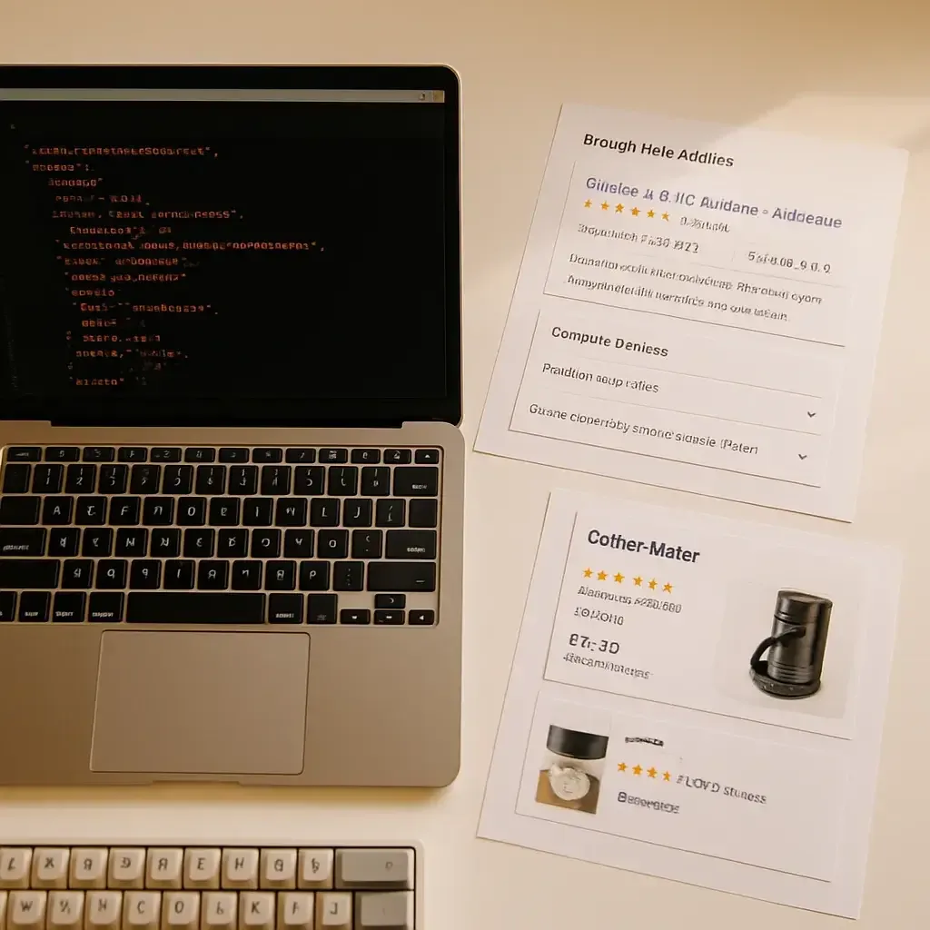 Schema markup yapılandırılmış veri kodu ve Google zengin sonuç örnekleri — JSON-LD implementasyonu