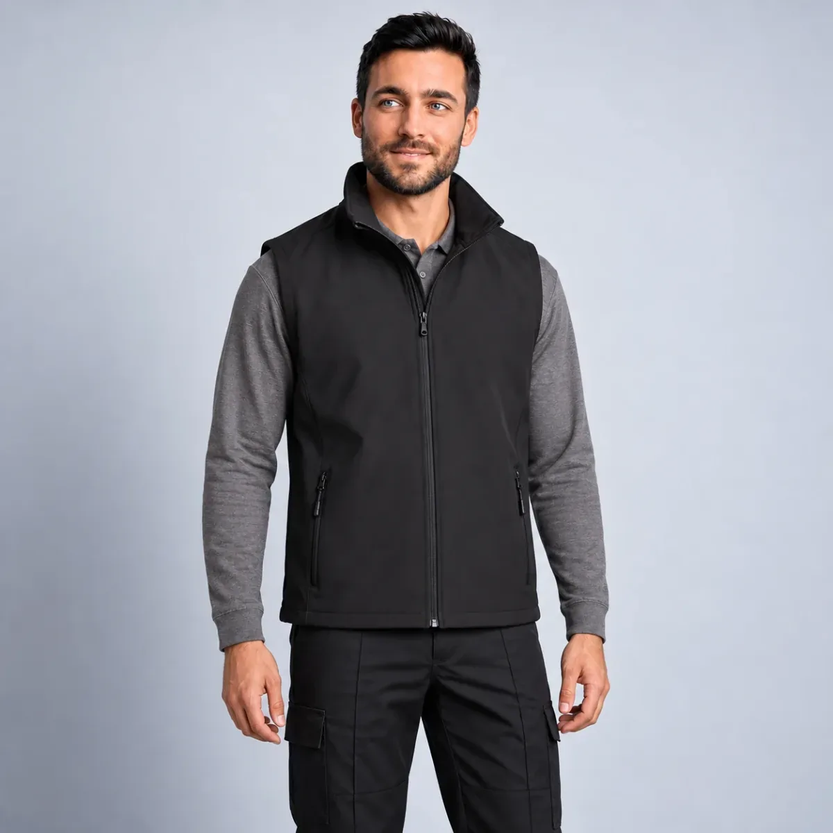 Softshell Gilet — Logo Printed, Windproof Work Gilet