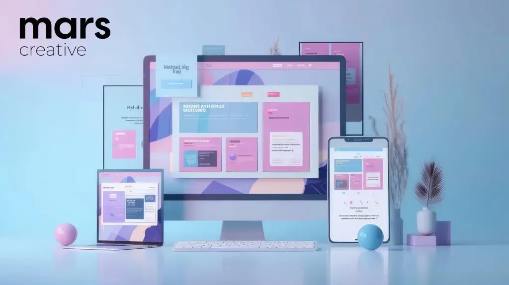 Farklı cihazlarda site tasarımı görseli - Mars Creative web tasarım hizmetleri