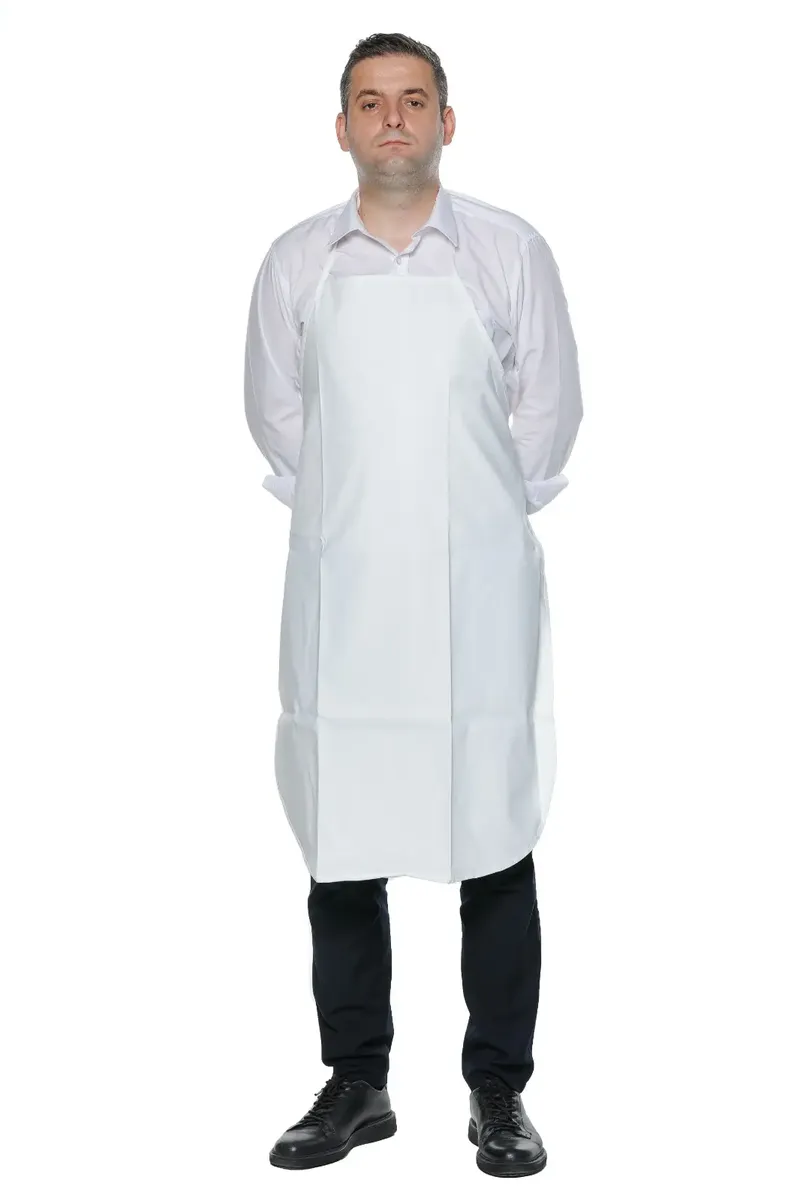 White PVC Waterproof Dishwashing Apron – Professional, Durable and Hygienic Protection