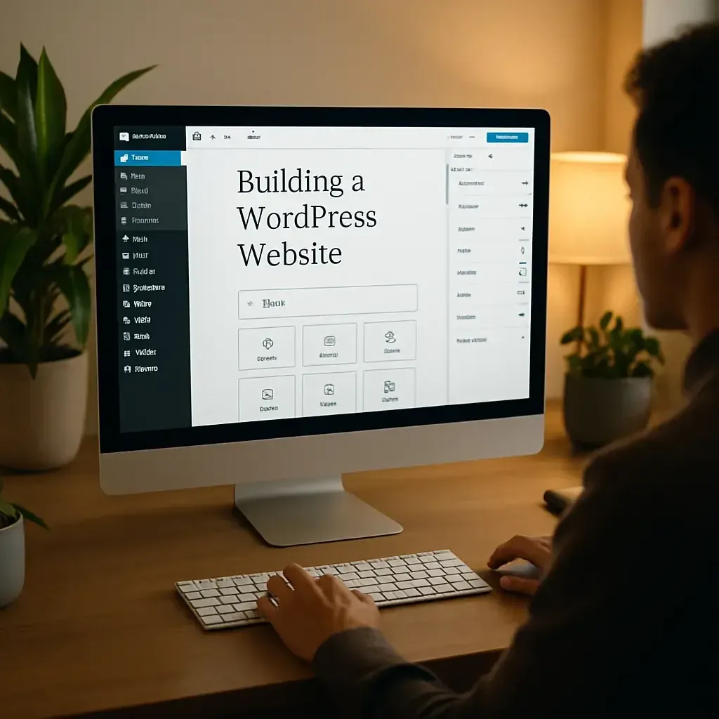 WordPress yönetim panelinde sayfa düzenleyen kullanıcının masaüstü bilgisayar ekranı